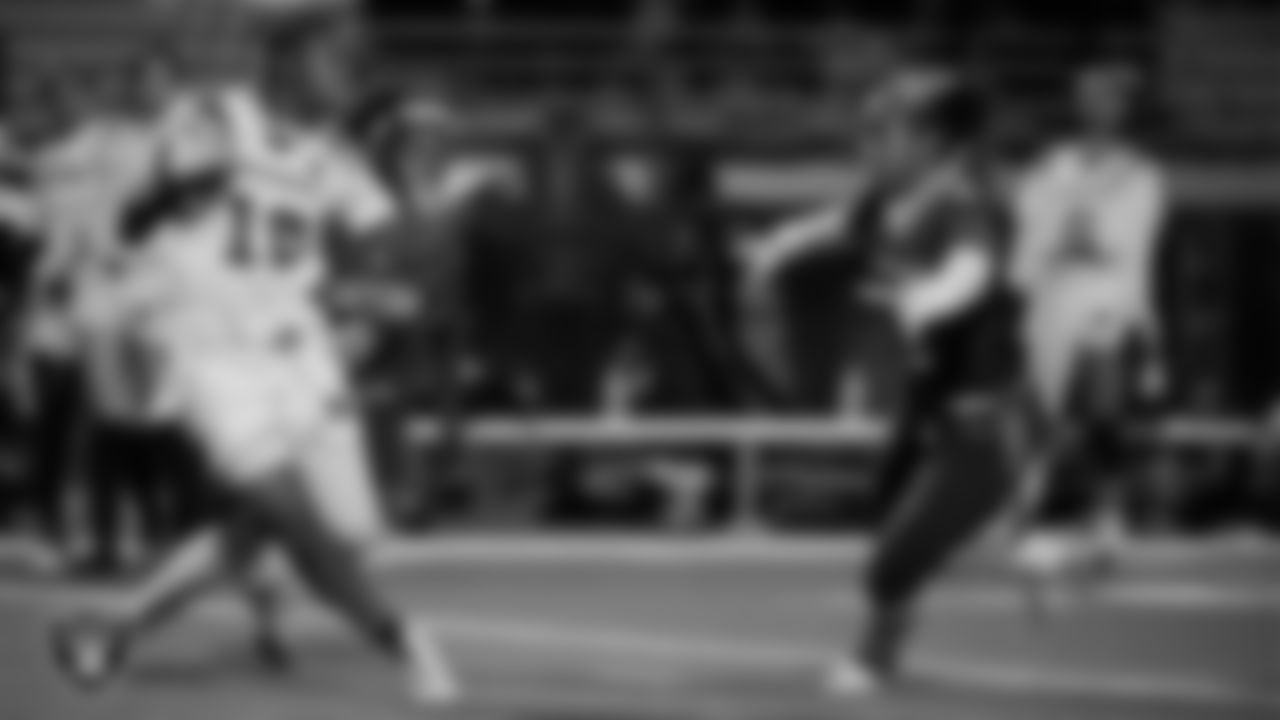 Green Valley High School hosts Del Sol Academy of the Performing Arts during the Las Vegas Raiders' High School Flag Football Showcase game at Green Valley High School.