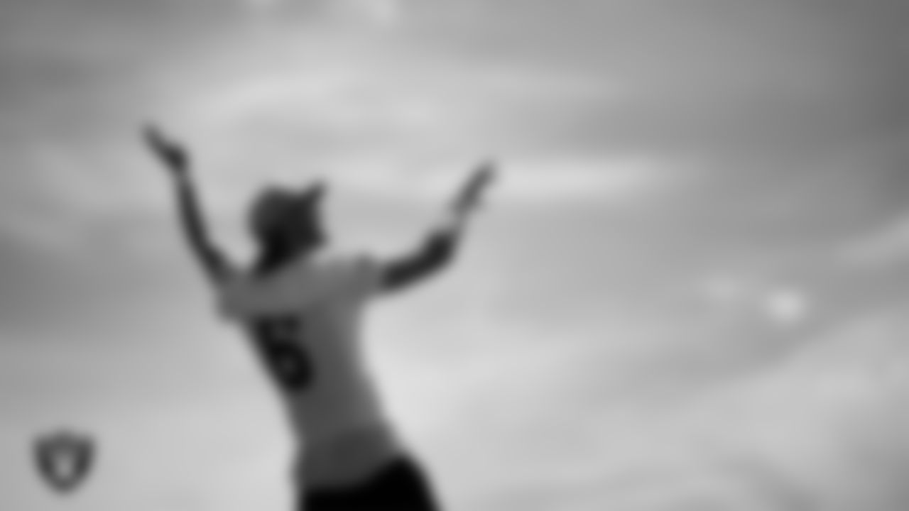 Las Vegas Raiders punter AJ Cole (6) at a workout during phase two of the offseason program at Intermountain Health Performance Center.