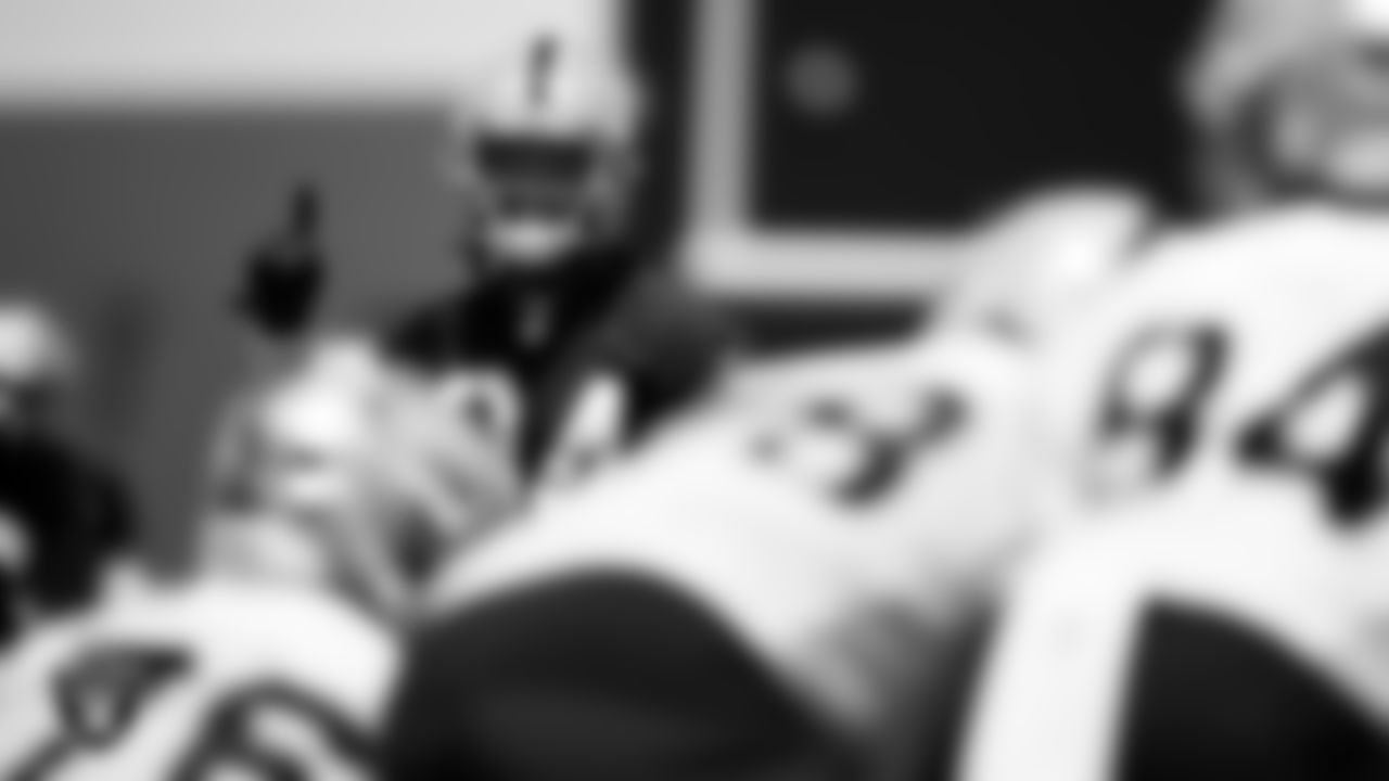 Las Vegas Raiders safety Thomas Harper (34) at an Organized Team Activity (OTA) at Intermountain Health Performance Center.