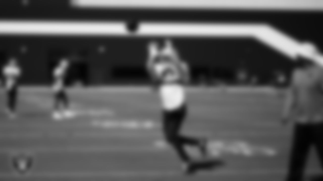 Las Vegas Raiders wide receiver Phillip Dorsett II (13) during practice at Intermountain Health Performance Center.