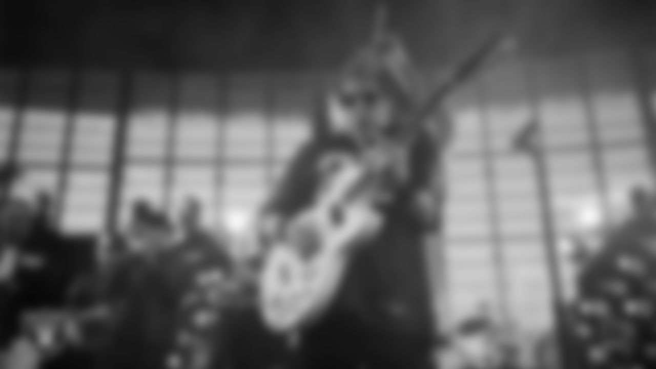 Singer and songwriter George Thorogood performs during halftime at the Las Vegas Raiders' preseason home game against the San Francisco 49ers at Allegiant Stadium.