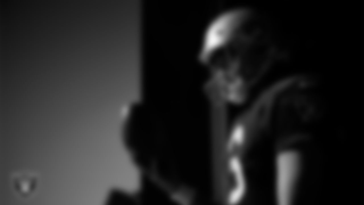 Las Vegas Raiders punter AJ Cole (6) walks out to the field for practice at Intermountain Health Performance Center.