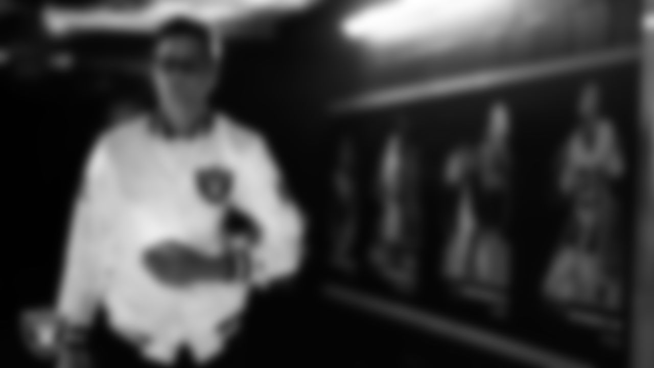 Las Vegas Raiders minority owner Tom Brady arrives to the preseason home game against the San Francisco 49ers at Allegiant Stadium.