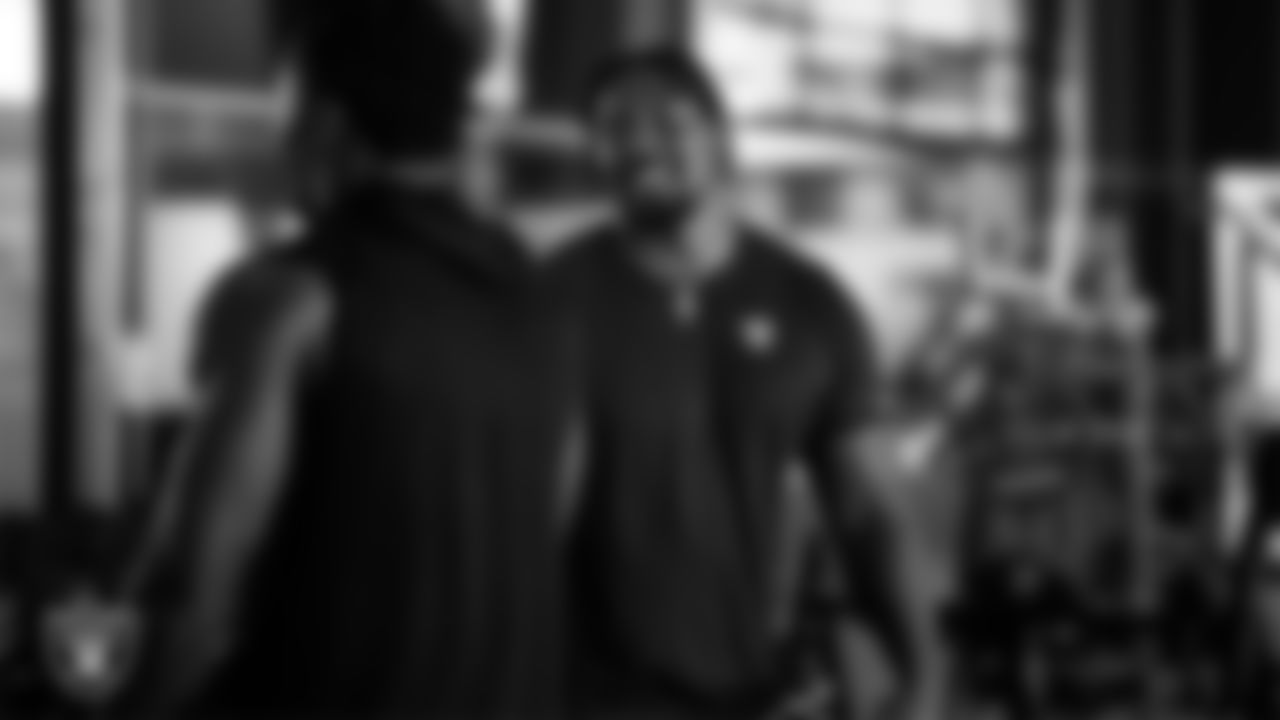 Las Vegas Raiders defensive tackle Zach Carter (93) at a workout during phase one of the offseason program at Intermountain Health Performance Center.