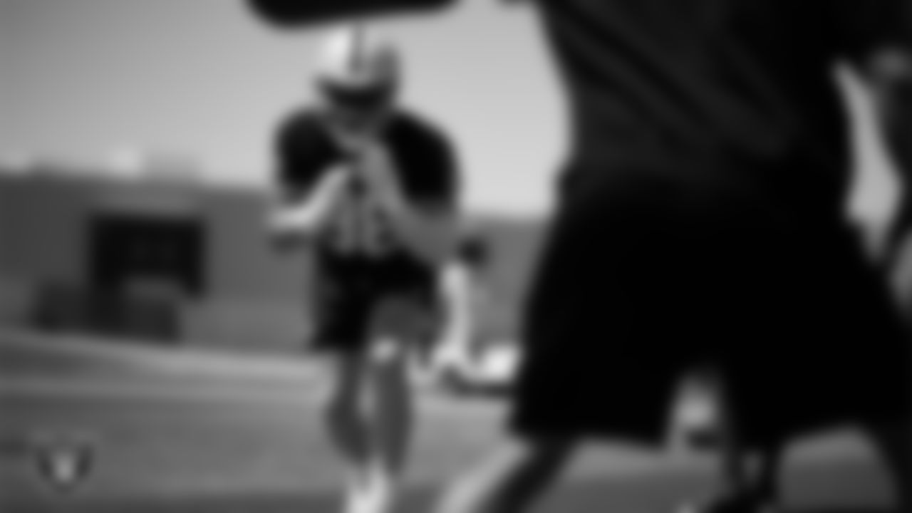 Las Vegas Raiders defensive end Maxx Crosby (98) at an Organized Team Activity (OTA) at Intermountain Health Performance Center.