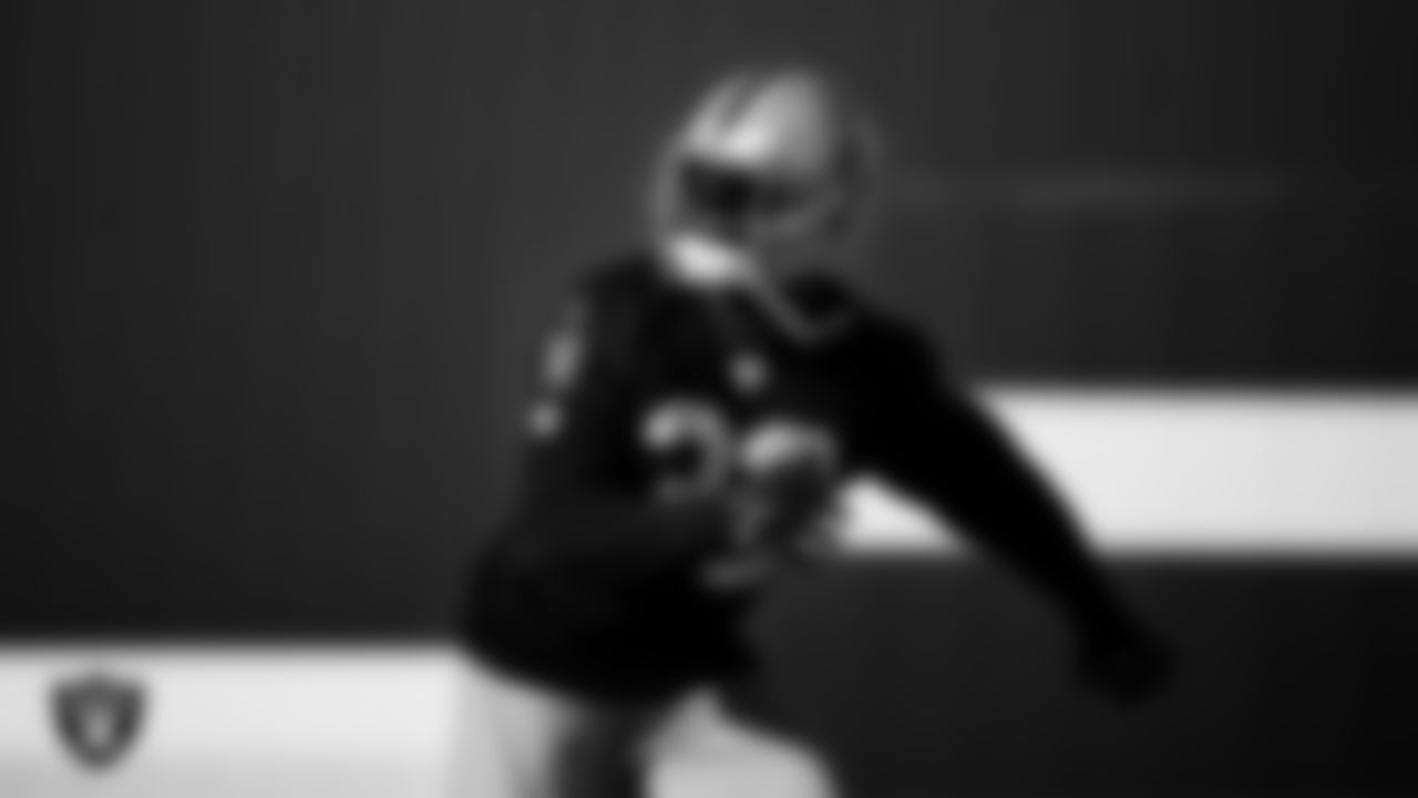 Las Vegas Raiders linebacker Jamal Adams (33) during practice at Intermountain Health Performance Center.