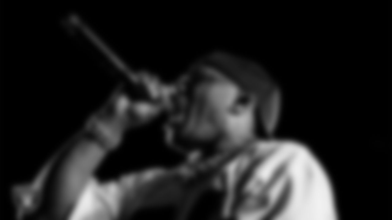 Rapper Nelly performs during halftime at the Las Vegas Raiders' regular season home game against the Dallas Cowboys at Allegiant Stadium.