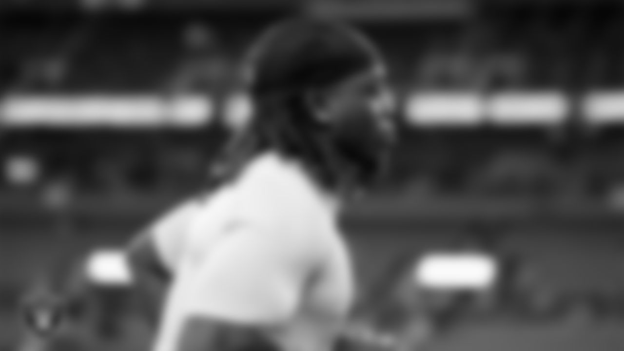 Las Vegas Raiders running back Ashton Jeanty (2) warming up before the regular season away game against the Denver Broncos at Empower Field at Mile High.