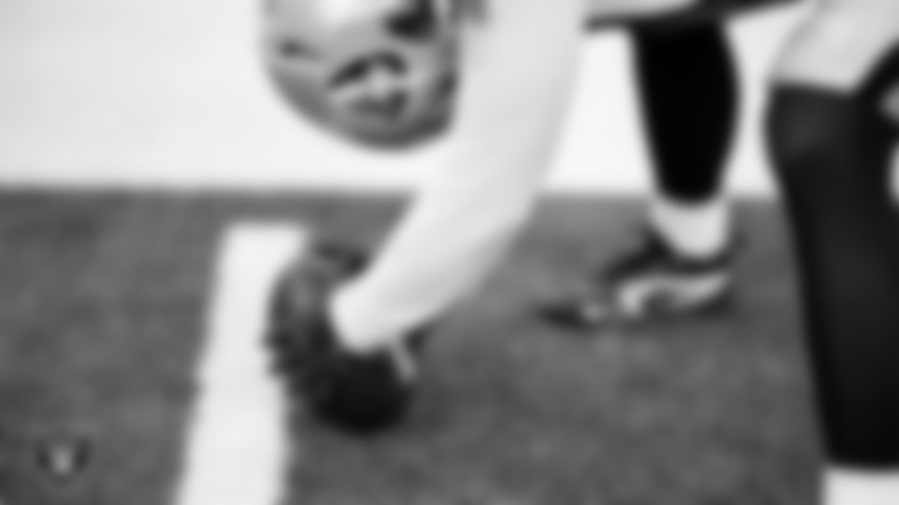 Las Vegas Raiders long snapper Jacob Bobenmoyer (50) warming up before the regular season away game against the Houston Texans at NRG Stadium.