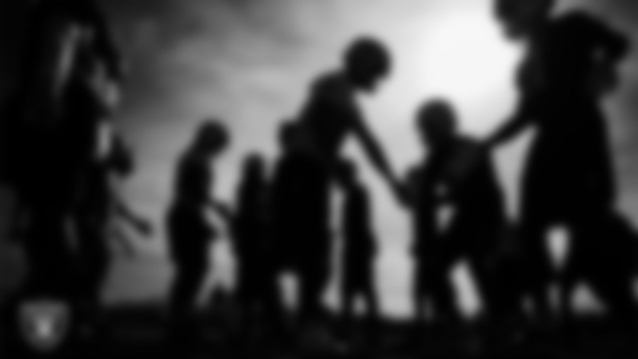 The Las Vegas Raiders during practice at Intermountain Health Performance Center.