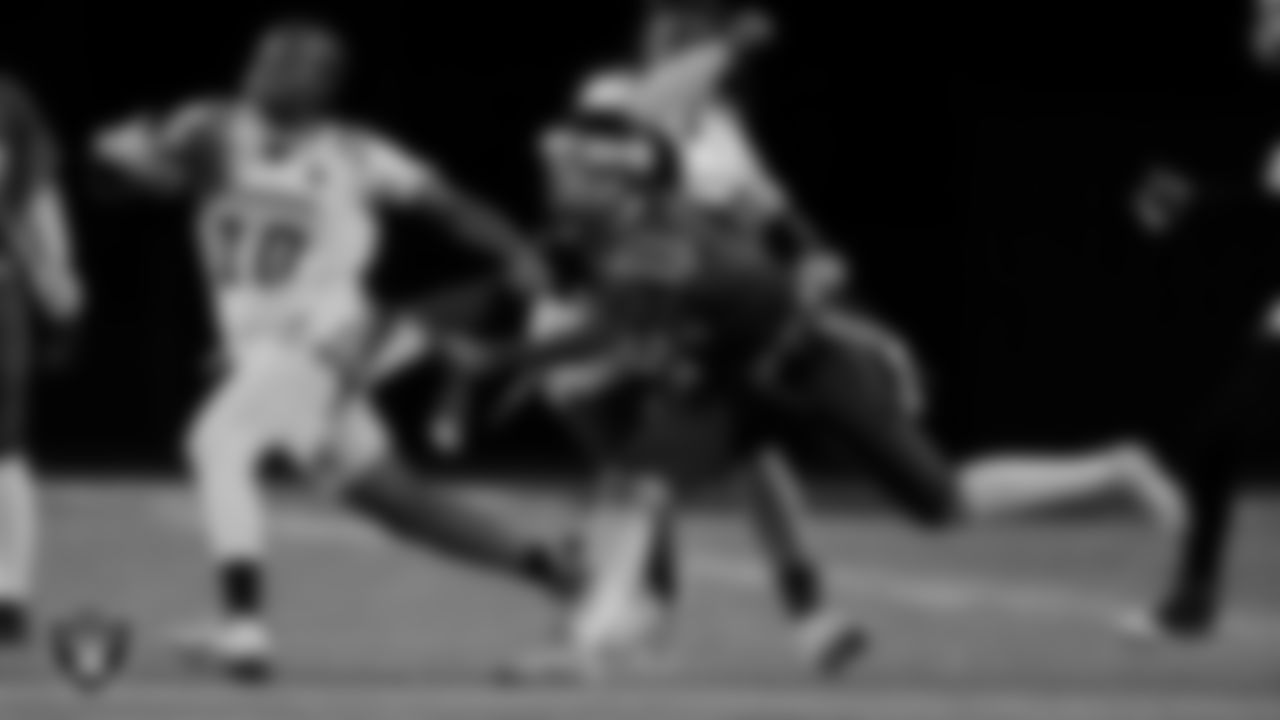 Green Valley High School hosts Del Sol Academy of the Performing Arts during the Las Vegas Raiders' High School Flag Football Showcase game at Green Valley High School.