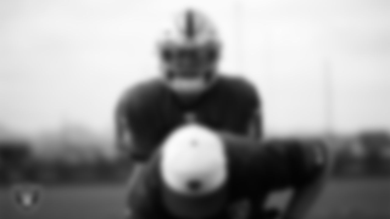 Las Vegas Raiders quarterback Cam Miller (5) during practice at Intermountain Health Performance Center.