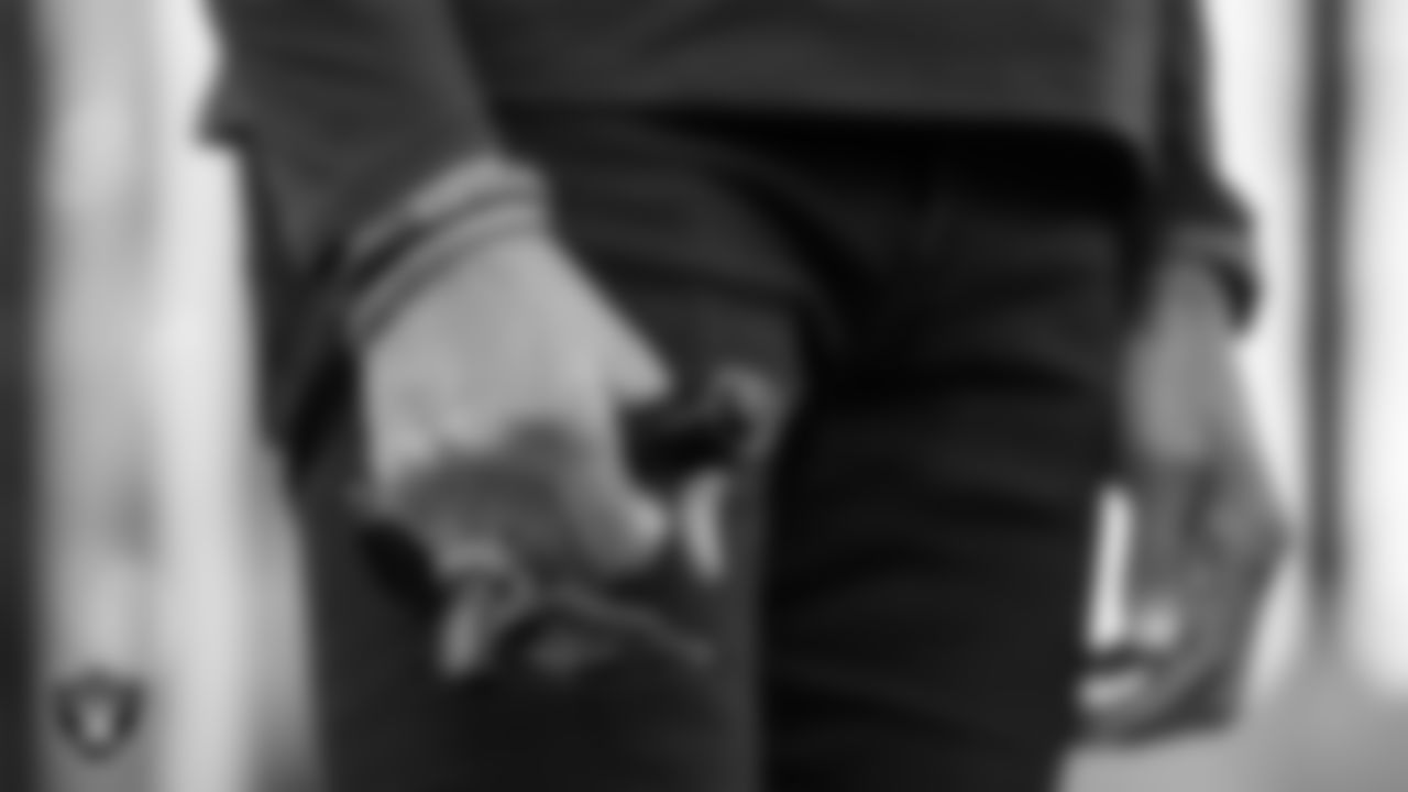 Las Vegas Raiders alumnus James Lofton before lighting the Al Davis Memorial Torch before the Las Vegas Raiders' regular season home game against the Cleveland Browns at Allegiant Stadium.