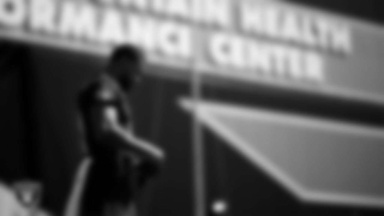 Las Vegas Raiders safety Jeremy Chinn (11) at a workout during phase two of the offseason program at Intermountain Health Performance Center.