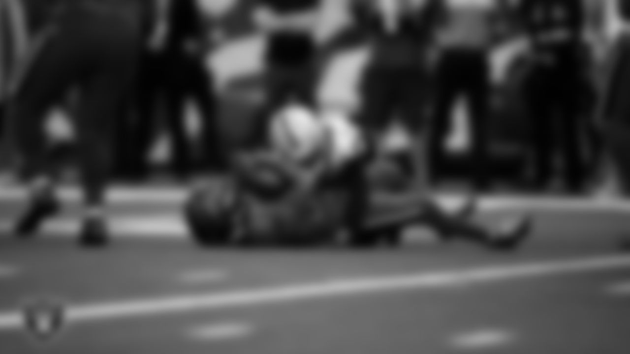 Las Vegas Raiders cornerback Eric Stokes (22) makes a tackle during the regular season away game against the Houston Texans at NRG Stadium.