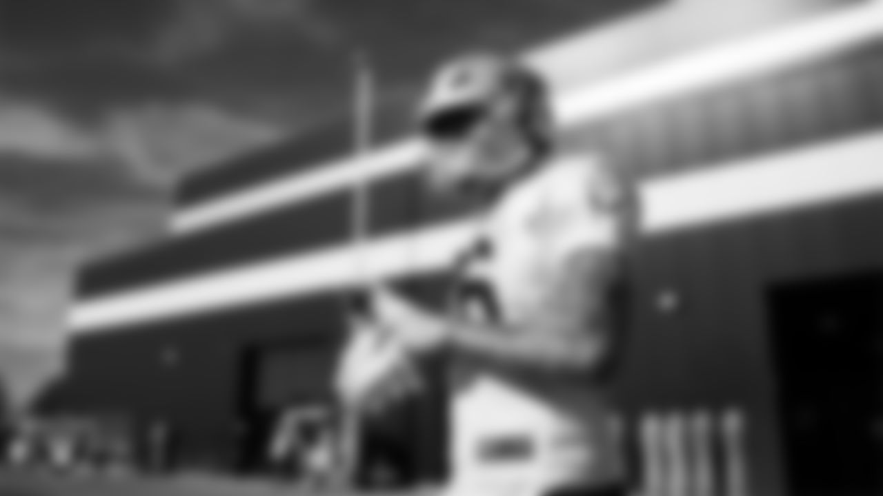 Las Vegas Raiders tight end Carter Runyon (46) during practice at Intermountain Health Performance Center.