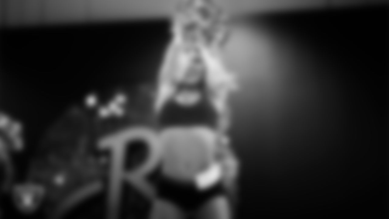 A dancer during the semifinal round of the 2025 Raiderettes Auditions at The Studio.