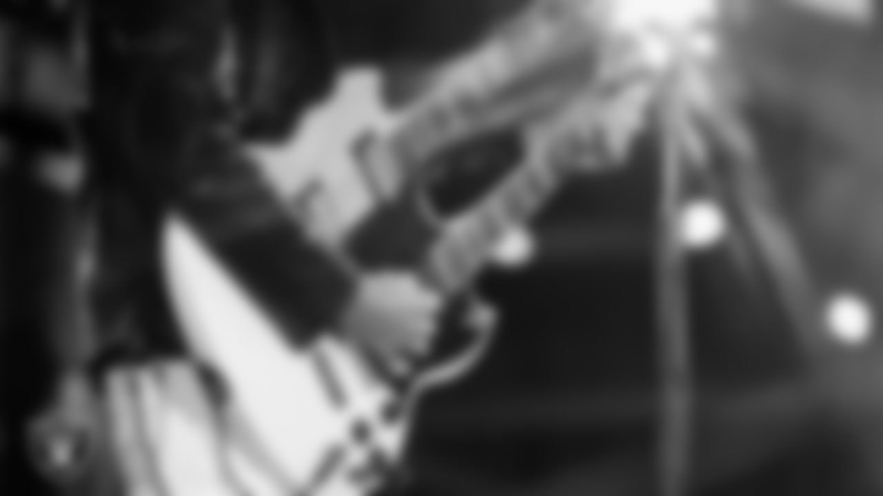 Guitarist and singer Don Felder performs during halftime at the Las Vegas Raiders' regular season home game against the Cleveland Browns at Allegiant Stadium.