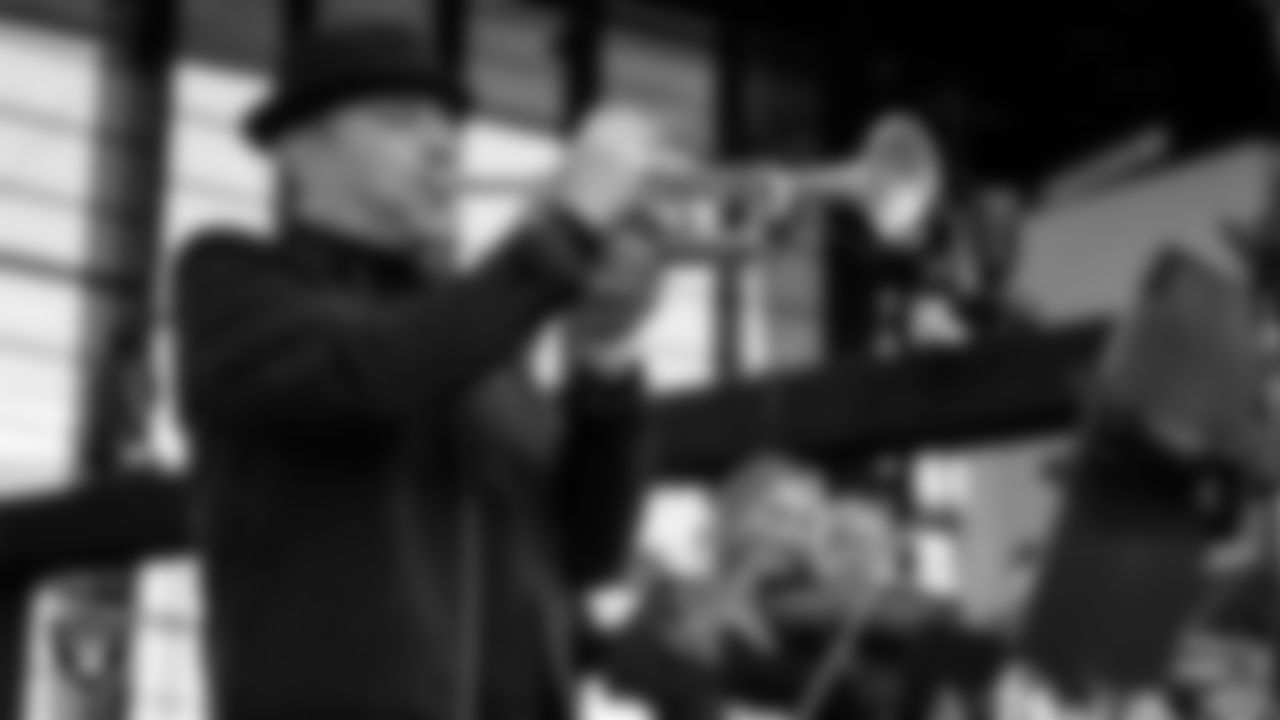 The Raiders House Band before the regular season home game against the New York Giants at Allegiant Stadium.