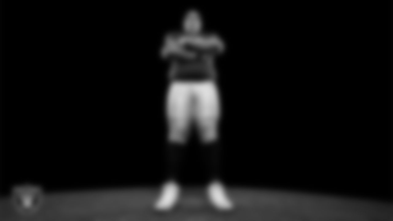 Las Vegas Raiders defensive lineman Laki Tasi (79) poses for a photo at the 2025 Raiders Media Day.
