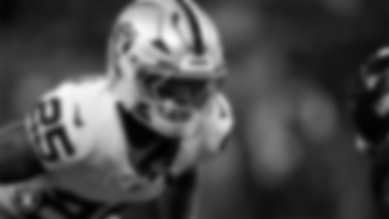 Las Vegas Raiders cornerback Decamerion Richardson (25) lines up before the snap during the regular season away game against the Houston Texans at NRG Stadium.