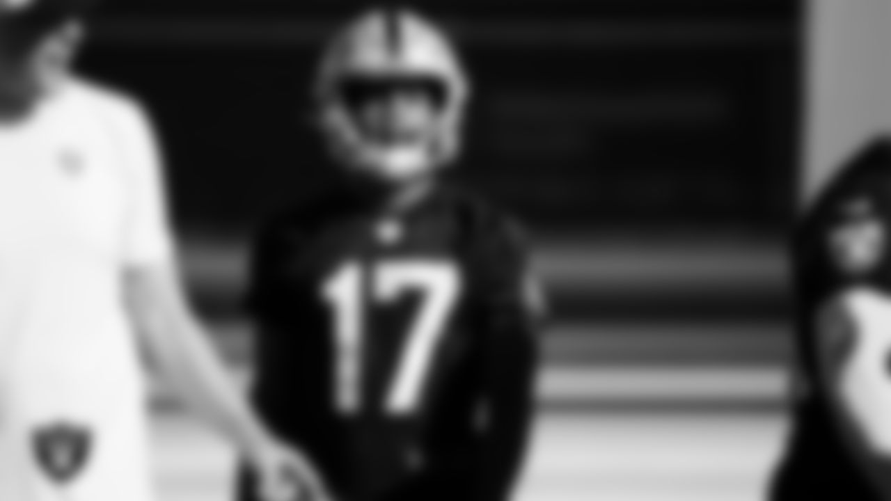 Las Vegas Raiders wide receiver Tyler Lockett (17) during practice at Intermountain Health Performance Center.