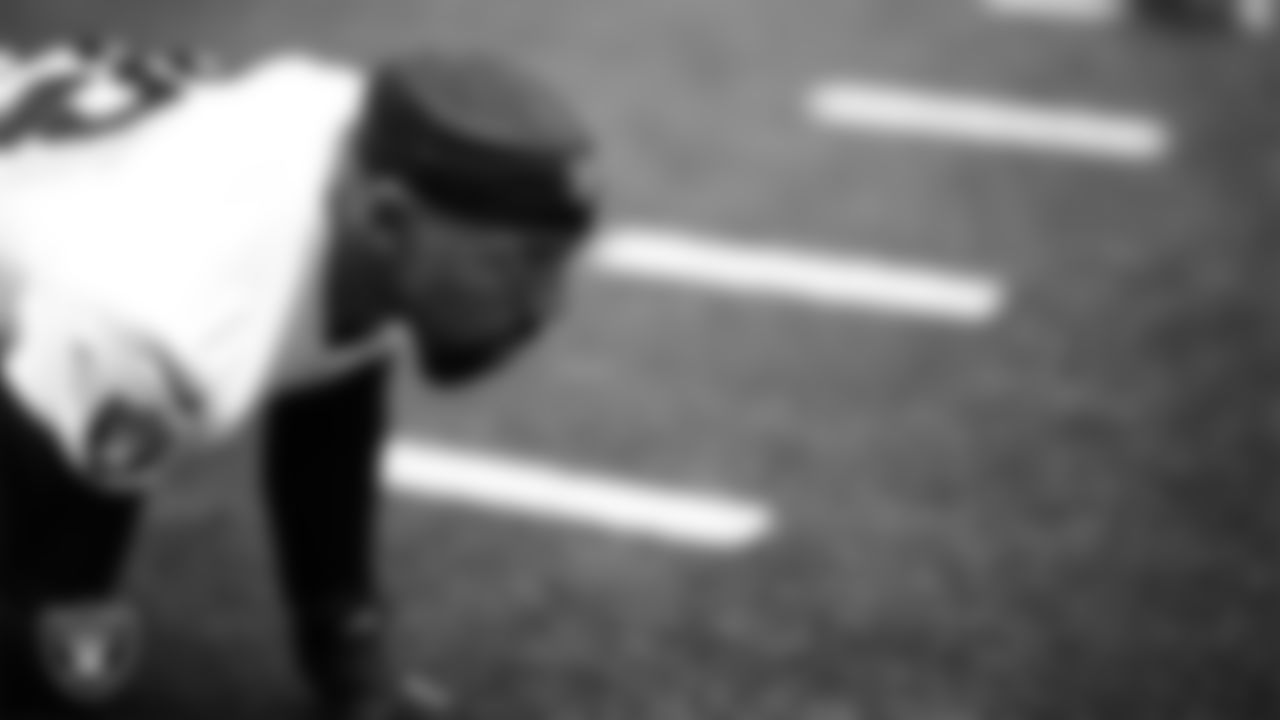 Las Vegas Raiders defensive tackle Thomas Booker IV (99) during practice at Intermountain Health Performance Center.