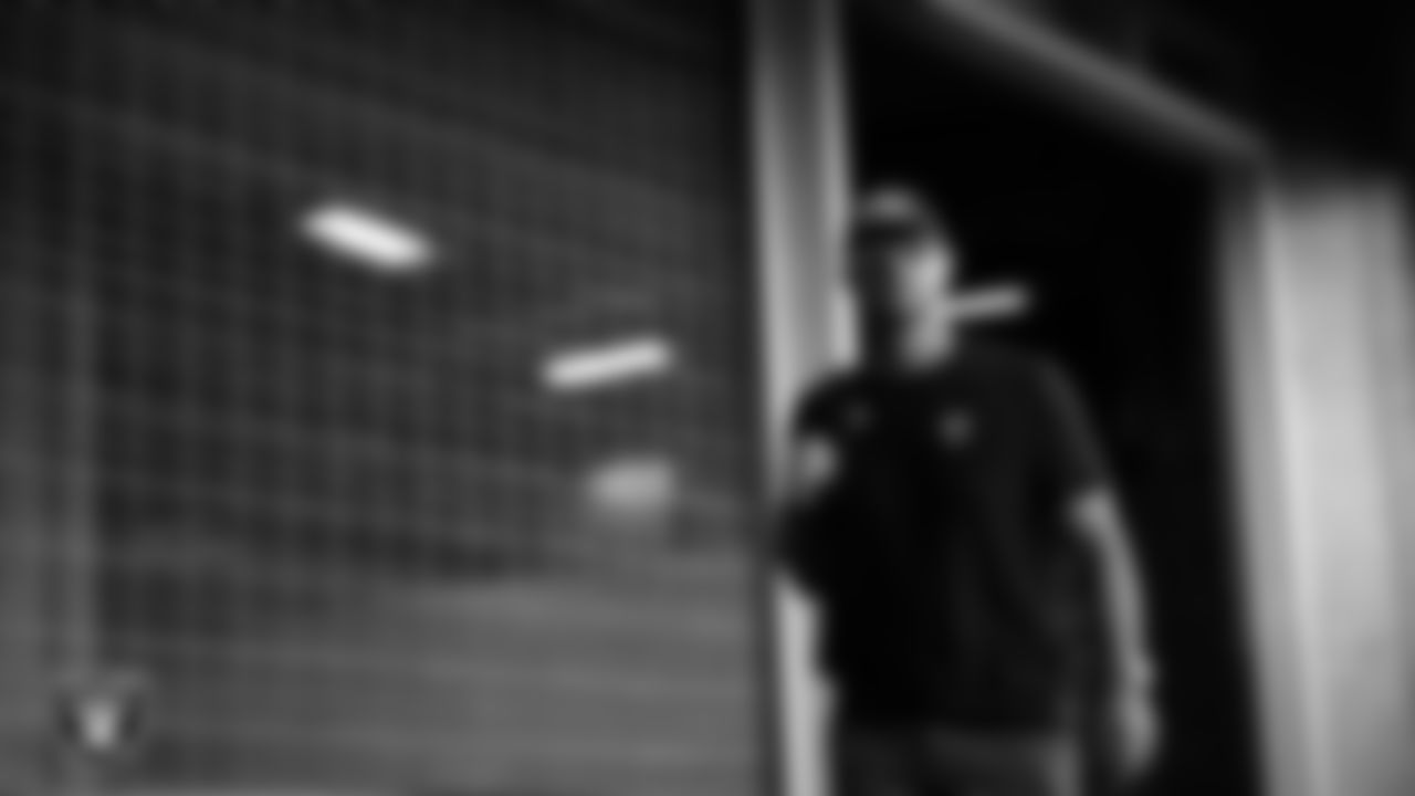 Las Vegas Raiders General Manager John Spytek arrives to the preseason away game against the Seattle Seahawks at Lumen Field.