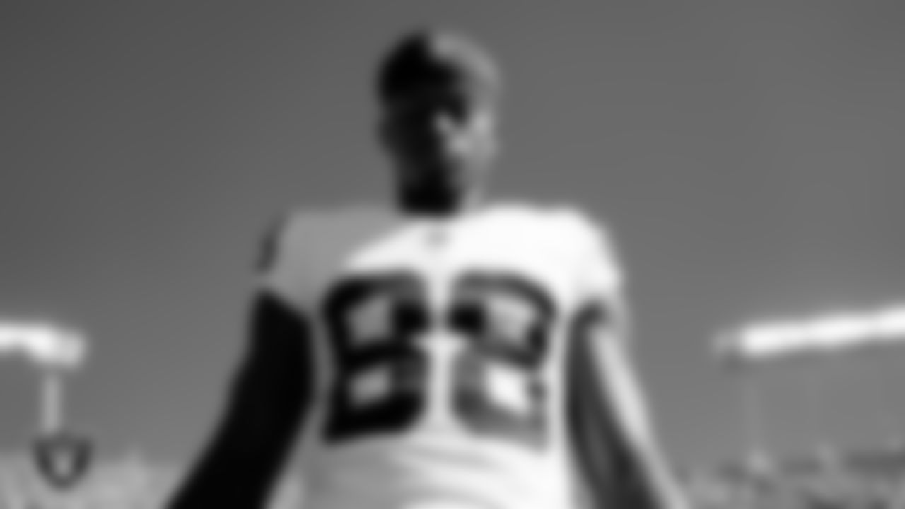 Las Vegas Raiders wide receiver Justin Shorter (88) during the national anthem before the regular season away game against the Kansas City Chiefs at GEHA Field at Arrowhead Stadium.