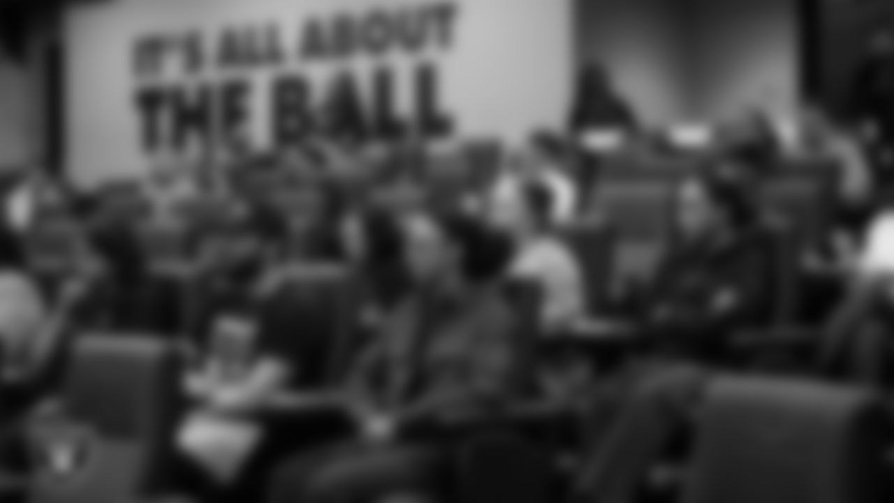Attendees during the Huddle and Grow event at Las Vegas Raiders Headquarters.