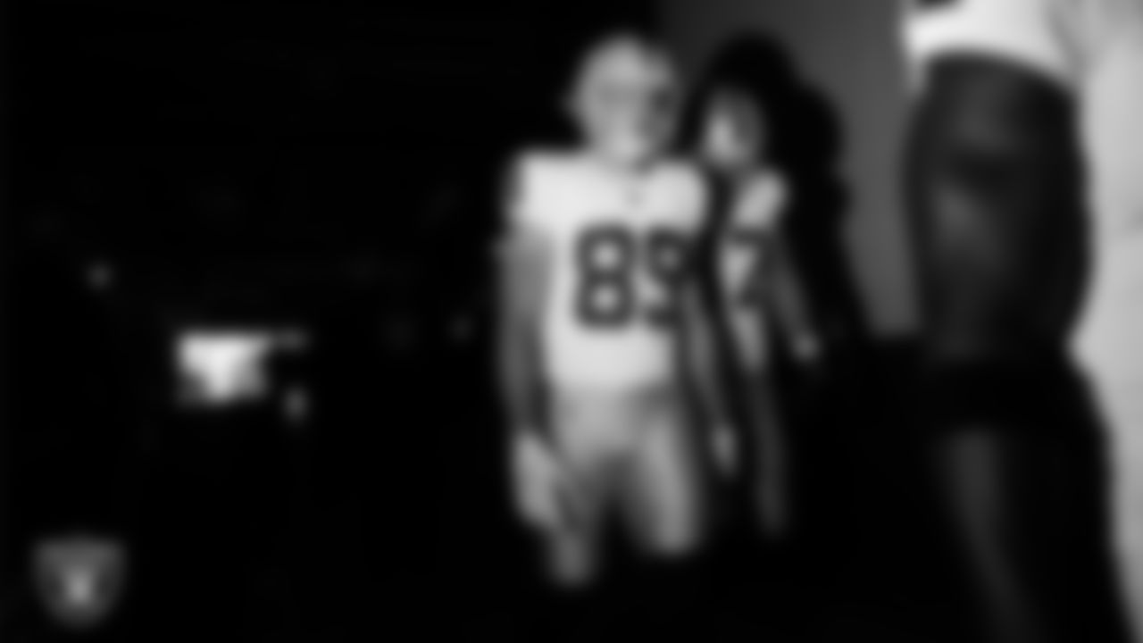 Las Vegas Raiders tight end Brock Bowers (89) walks down the tunnel before the regular season away game against the Philadelphia Eagles at Lincoln Financial Field.