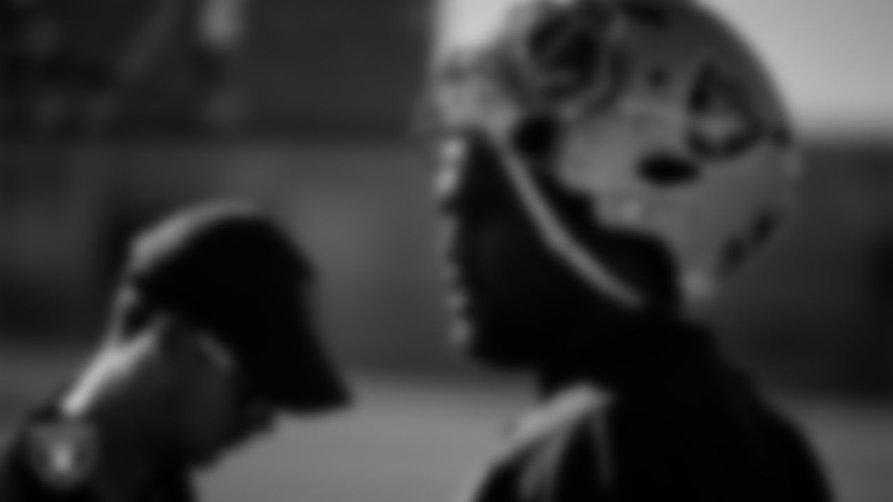 Las Vegas Raiders defensive tackle JJ Pegues (92) during practice at Intermountain Health Performance Center.