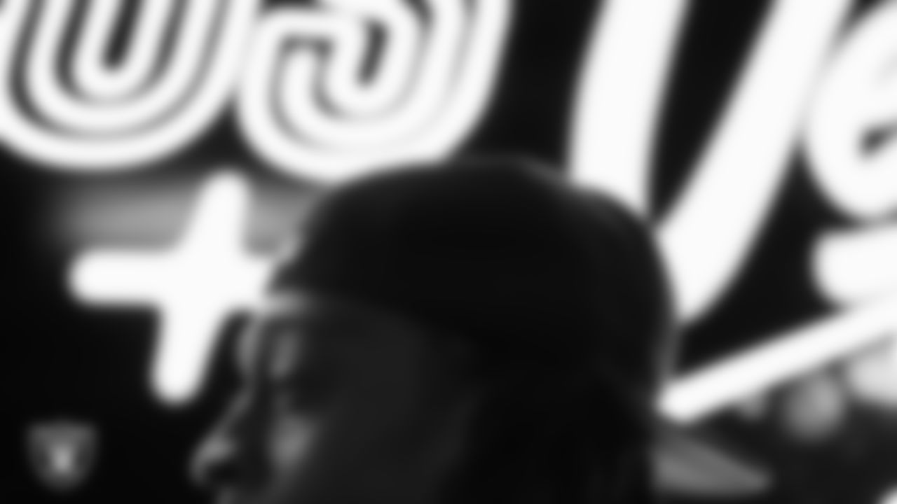 Las Vegas Raiders safety Terrell Edmunds (28) arrives to the regular season home game against the New York Giants at Allegiant Stadium.