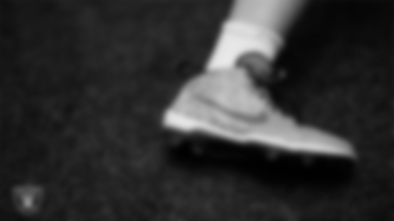 Las Vegas Raiders guard Alex Cappa (65) during practice at Intermountain Health Performance Center.