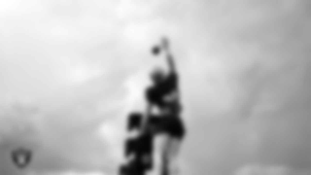 Las Vegas Raiders defensive end Maxx Crosby (98) during practice at Intermountain Health Performance Center.