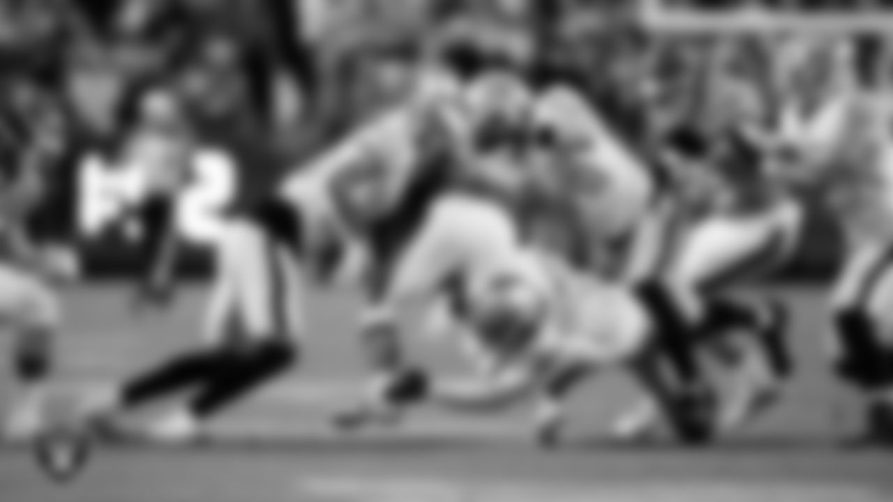 Las Vegas Raiders safety Isaiah Pola-Mao (20), long snapper Jacob Bobenmoyer (50) and linebacker Tommy Eichenberg (44) during the regular season away game against the Denver Broncos at Empower Field at Mile High.