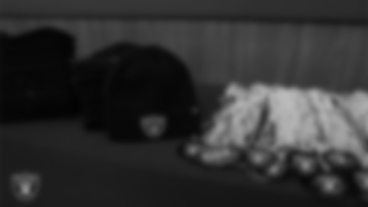 Las Vegas Raiders and Cox gear given out to veterans during the annual Cox Salute to Service Tailgate at Southern Nevada State Veterans Home.