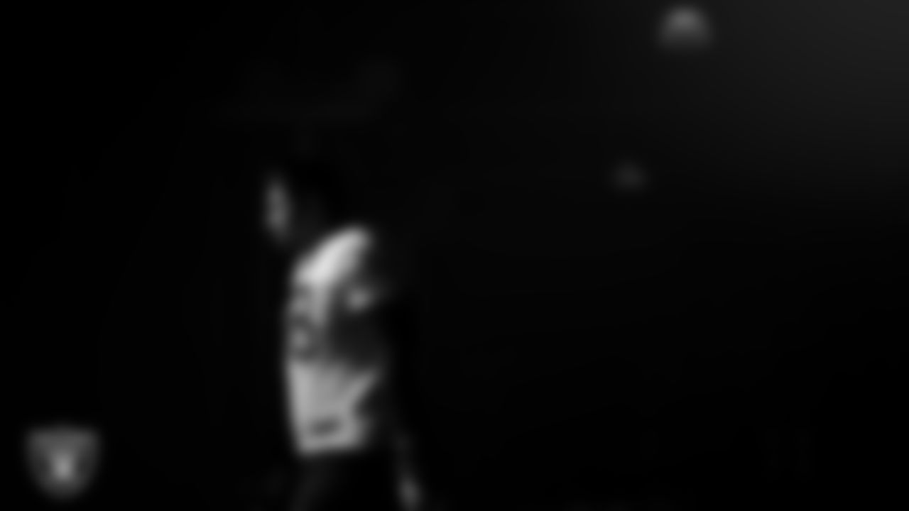 Las Vegas Raiders defensive tackle Treven Ma'ae (68) walks out to the field for practice at Intermountain Health Performance Center.