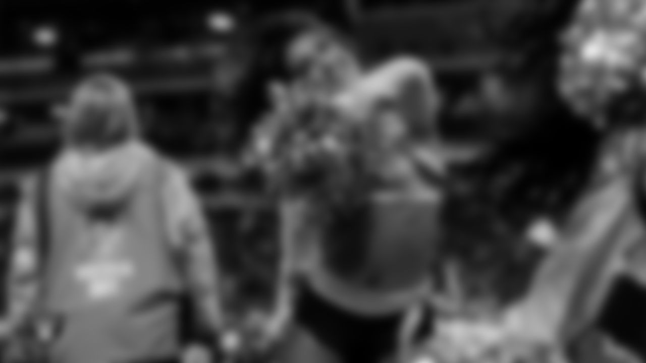 Raiderette Macy performs on the sidelines during the regular season home game against the Kansas City Chiefs at Allegiant Stadium.