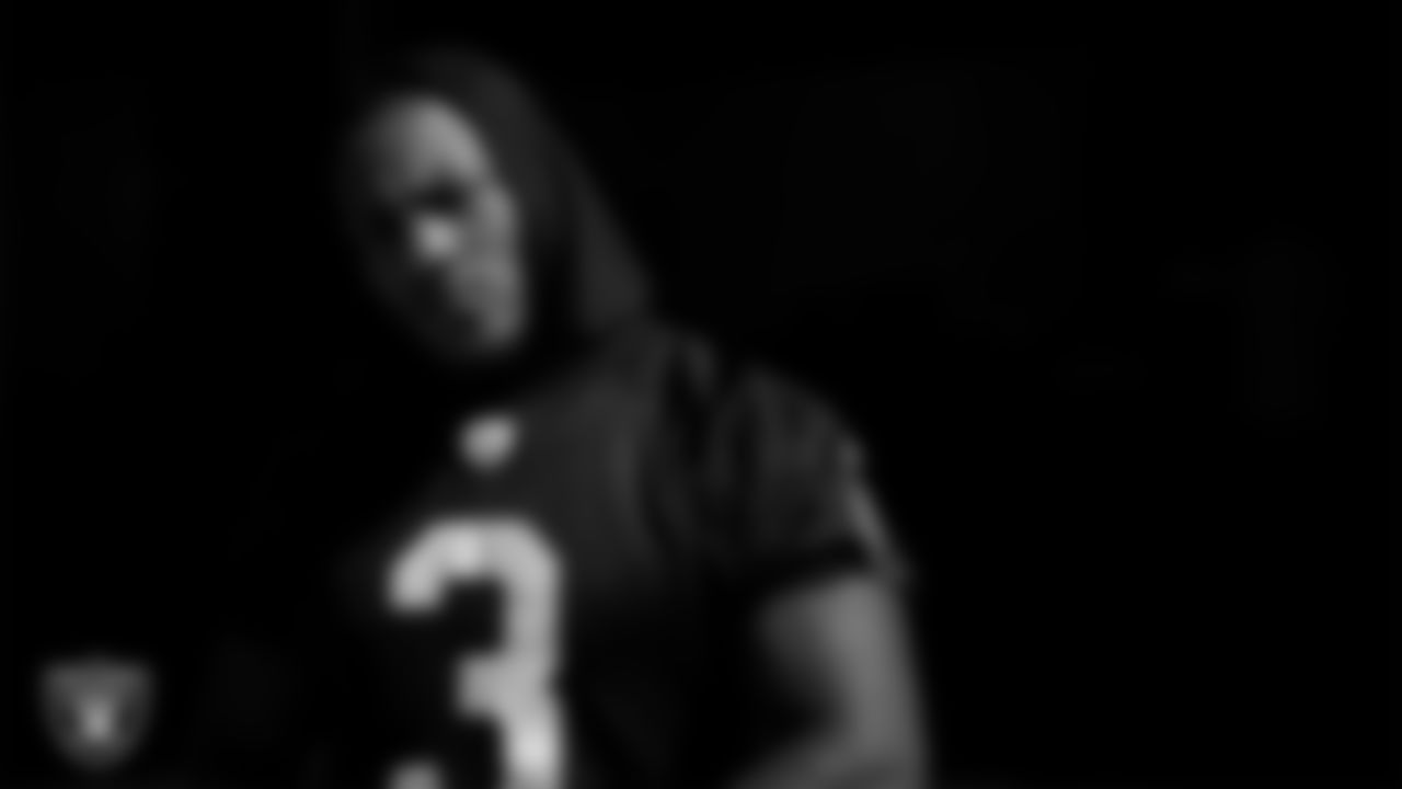 Las Vegas Raiders running back Zamir White (3) walks out to the field for practice at Intermountain Health Performance Center.