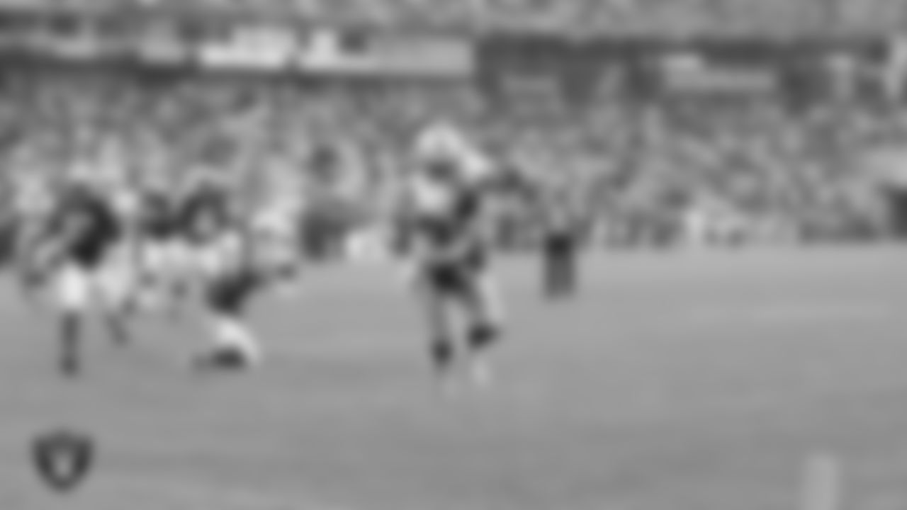 Oakland Raiders wide receiver Seth Roberts (10) makes a 10-yard touchdown catch during the regular season away game against the Tennessee Titans at Nissan Stadium, Sunday, November 29, 2015, in Nashville, Tenn.