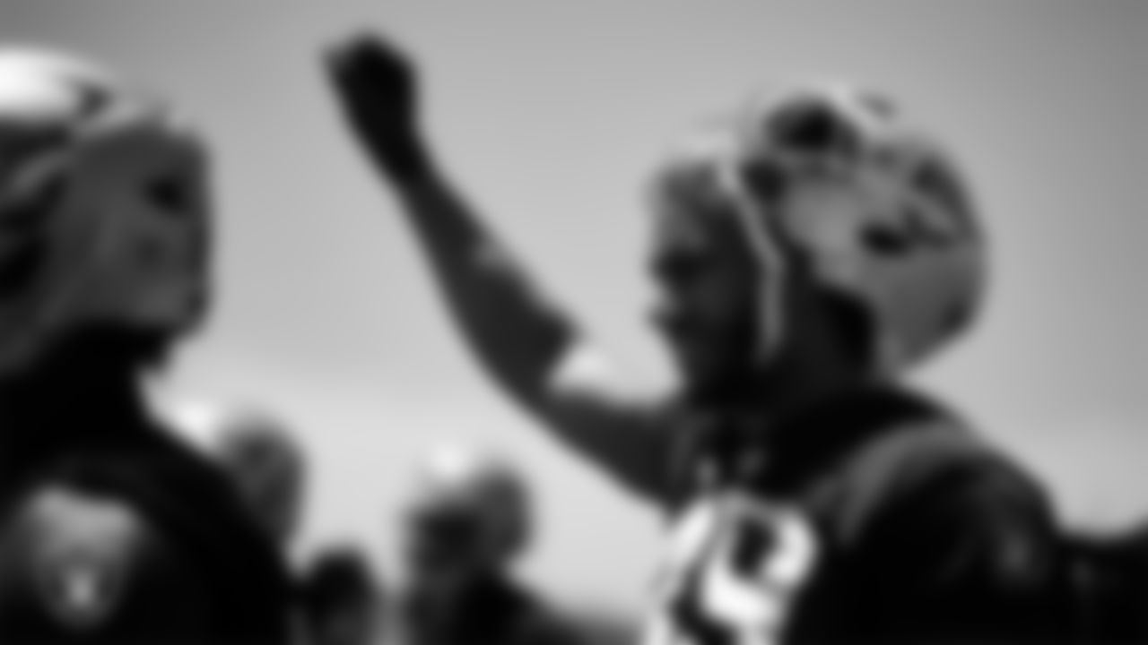 Las Vegas Raiders defensive end Charles Snowden (49) at an Organized Team Activity (OTA) at Intermountain Health Performance Center.