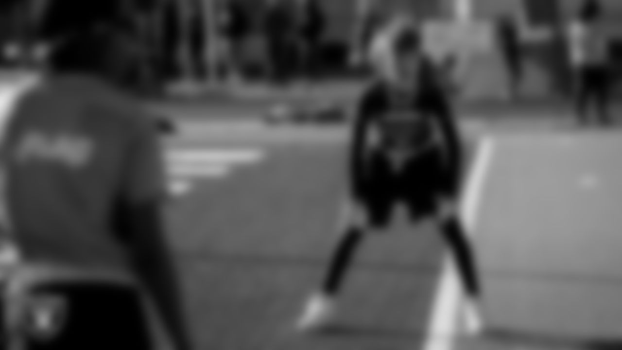 An athlete during Silver and Black Saturday at Liberty High School.