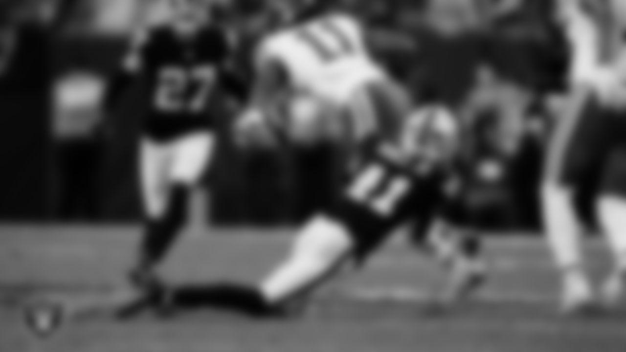 Las Vegas Raiders cornerback Greedy Vance (41) during the regular season home game against the Kansas City Chiefs at Allegiant Stadium.