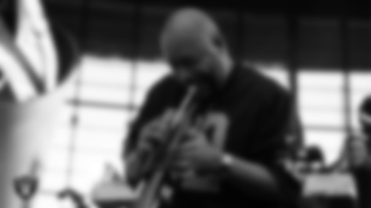 Kool & the Gang perform during halftime at the Las Vegas Raiders' regular season home game against the Jacksonville Jaguars at Allegiant Stadium.