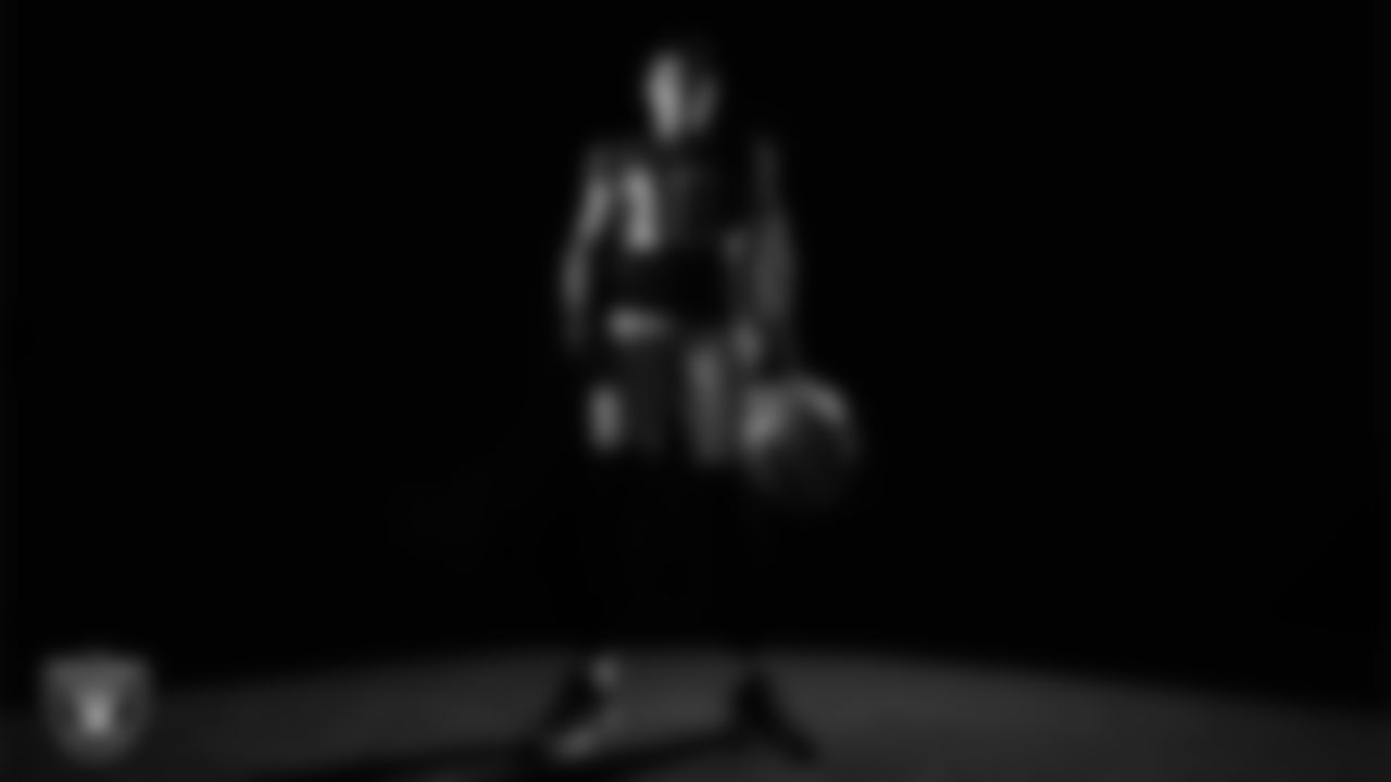 Las Vegas Raiders wide receiver Jack Bech (18) poses for a photo at the 2025 Raiders Media Day.