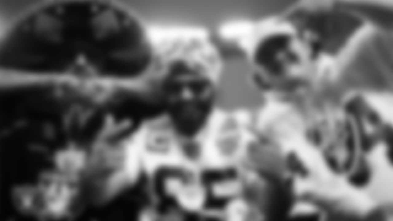 Fans before the Las Vegas Raiders' regular season away game against the Denver Broncos at Empower Field at Mile High.