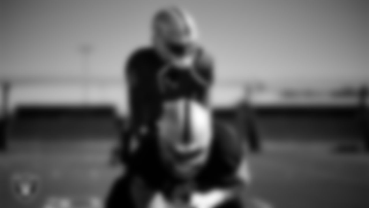 Las Vegas Raiders quarterback Geno Smith (7) during practice at Intermountain Health Performance Center.