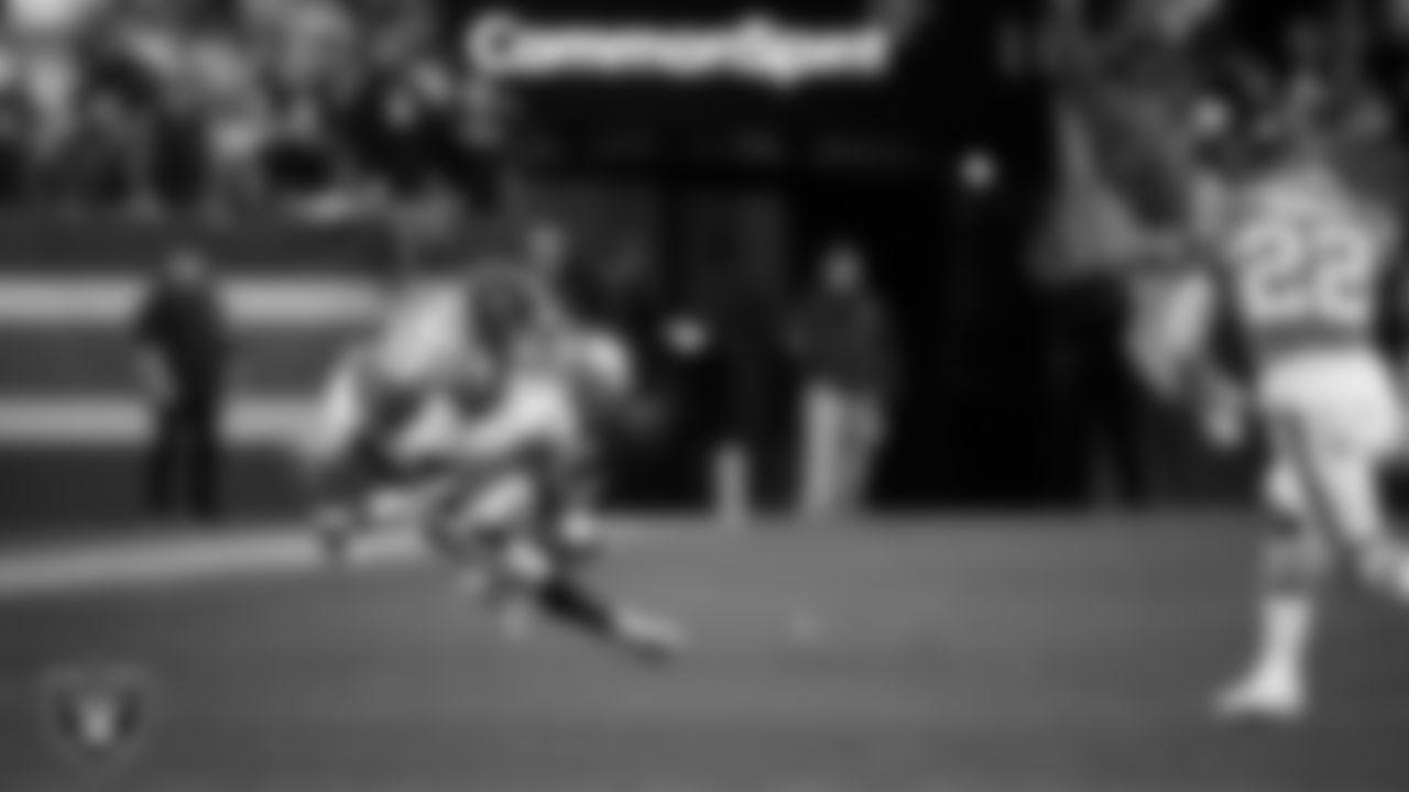 Las Vegas Raiders wide receiver Tyler Lockett (17) makes a catch during the regular season away game against the Denver Broncos at Empower Field at Mile High.