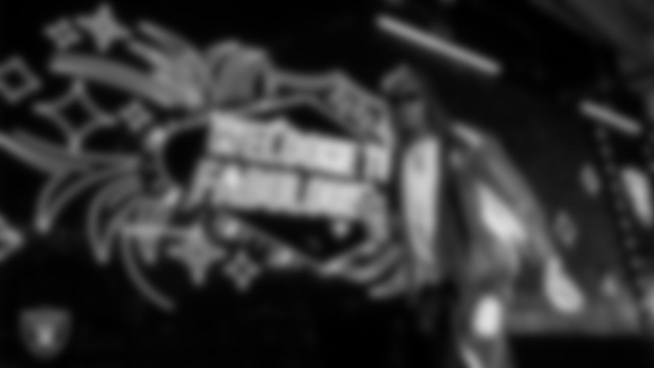 Las Vegas Raiders wide receiver Dont'e Thornton Jr. (10) arrives to the regular season home game against the Jacksonville Jaguars at Allegiant Stadium.